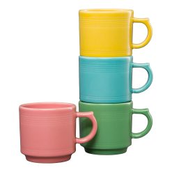 Fiesta 16 OZ Set of 4 Pastel Mixed Stackable Mug Set