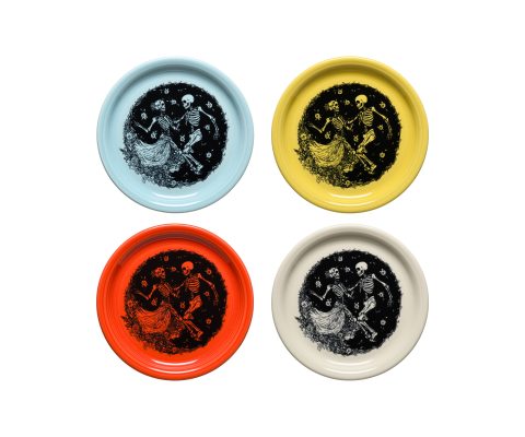 Mixed Skeleton Duet Bistro Coupe 9 Inch Luncheon Plate, Set of 4